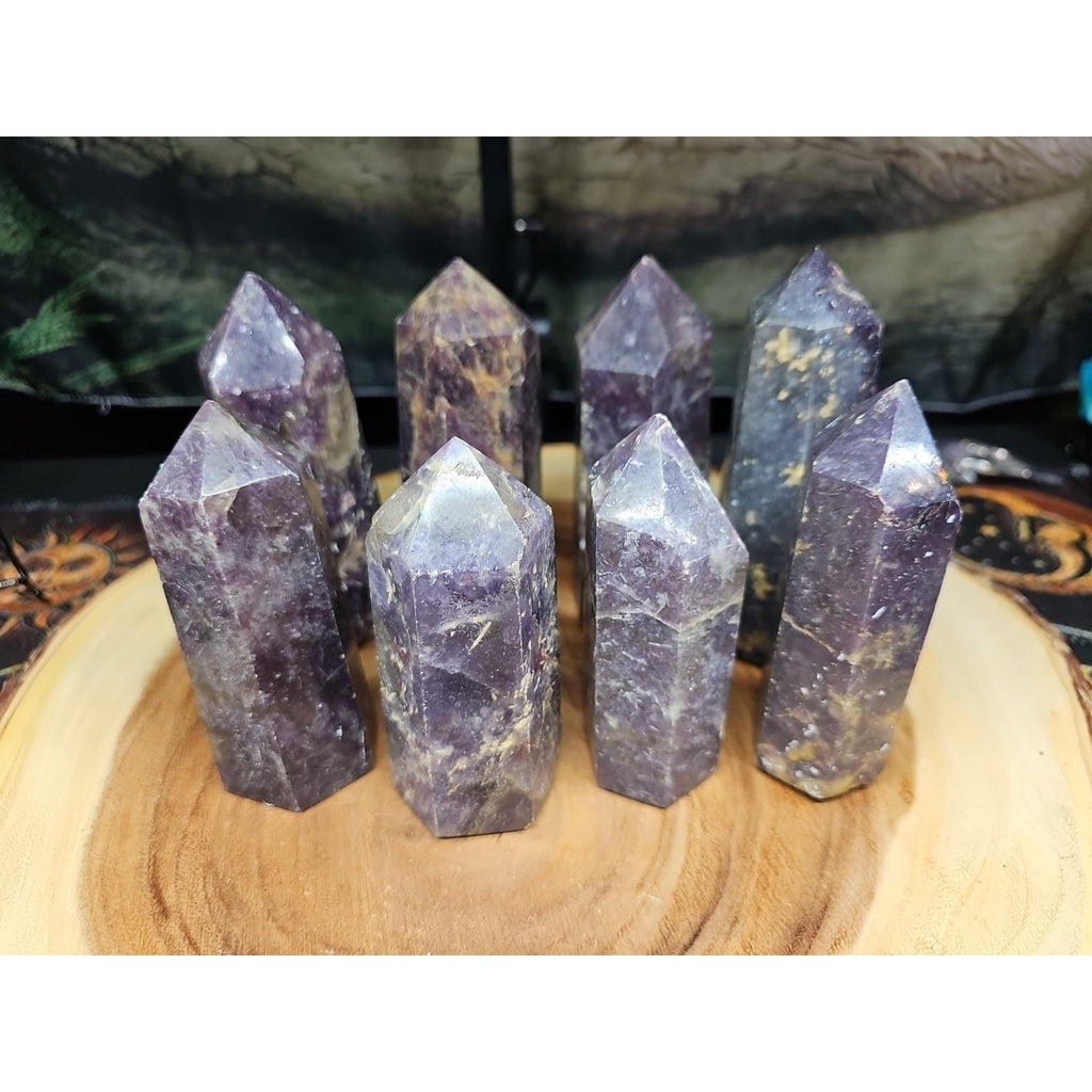Purple Mica Lepidolite Crystal Tower — 300g–400g, Africa | CrystalCloud Company by CrystalCloud Company