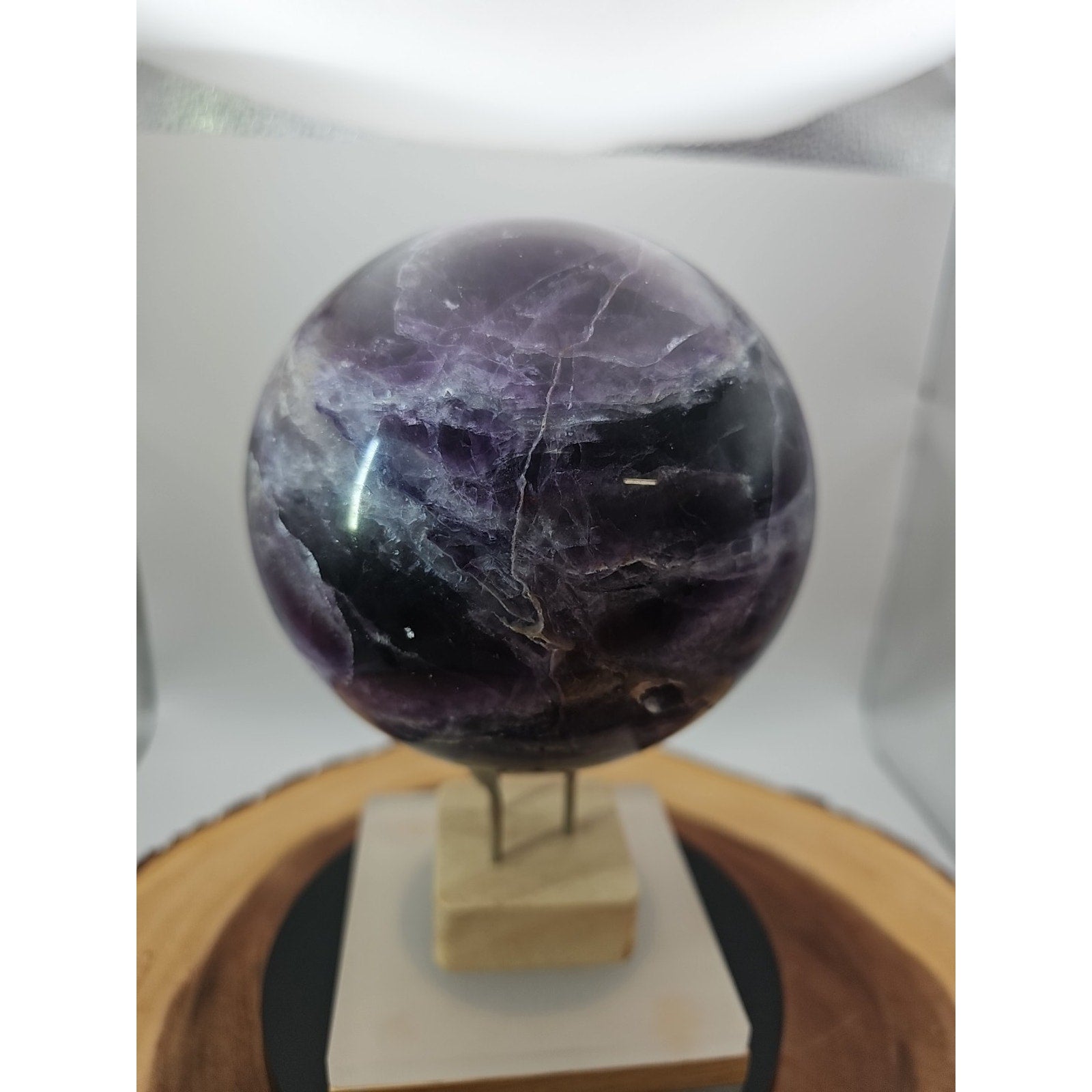 Large Rainbow Fluorite Quartz Crystal Sphere — 6.4 inches, Polished | CrystalCloud Company by CrystalCloud Company