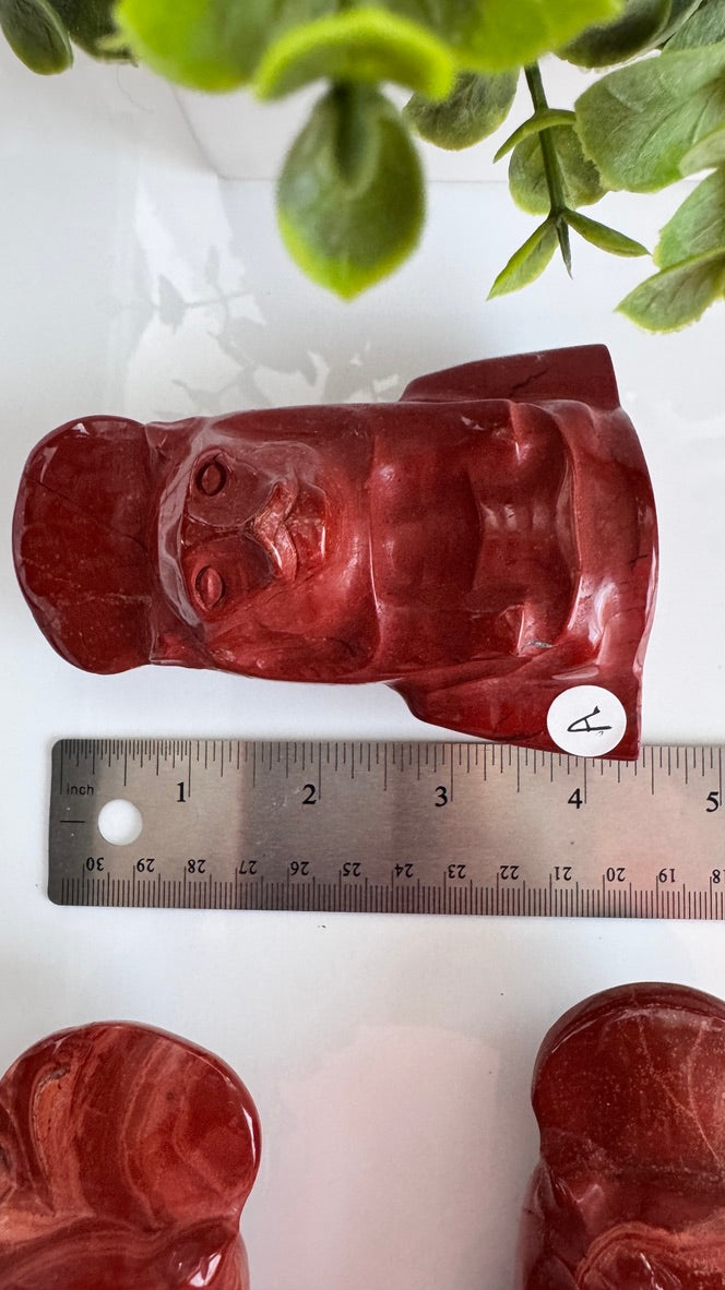 Egyptian Sekhmet Goddess Bust, XL Red Jasper, Choose Your Favorite