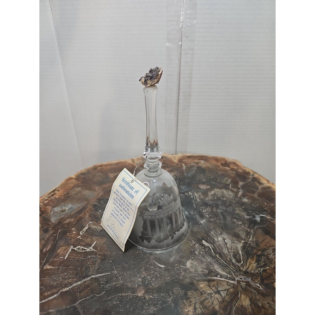 Crystal Bell Branderburg Hademade Limited edition.West Germany Berlin Wall by CrystalCloud Company