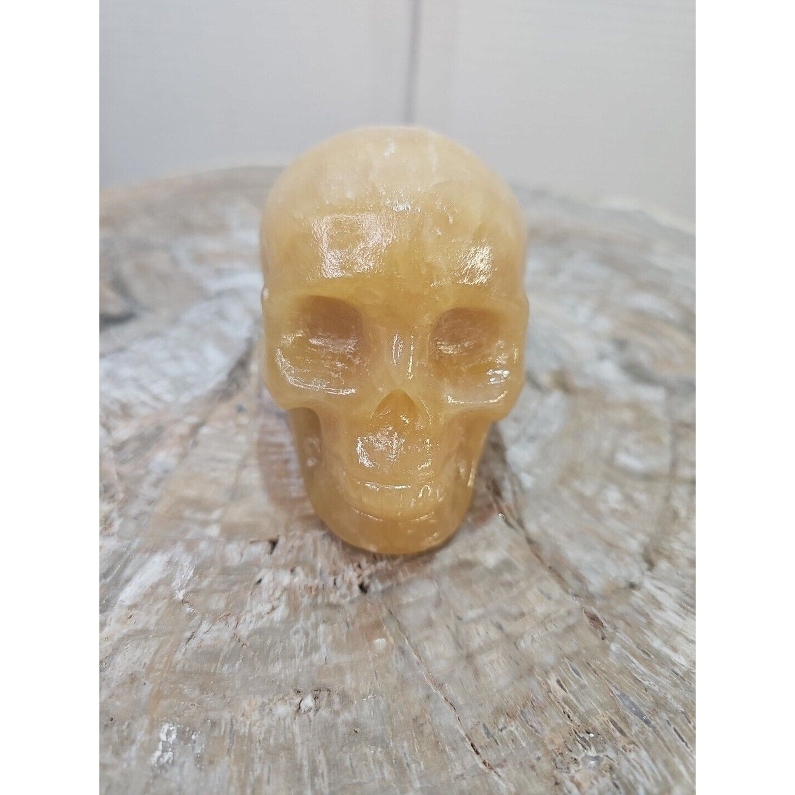 1.48 1Pcs Natural Jasper Calcite Skull Crystal Carving Stones Healing by CrystalCloud Company