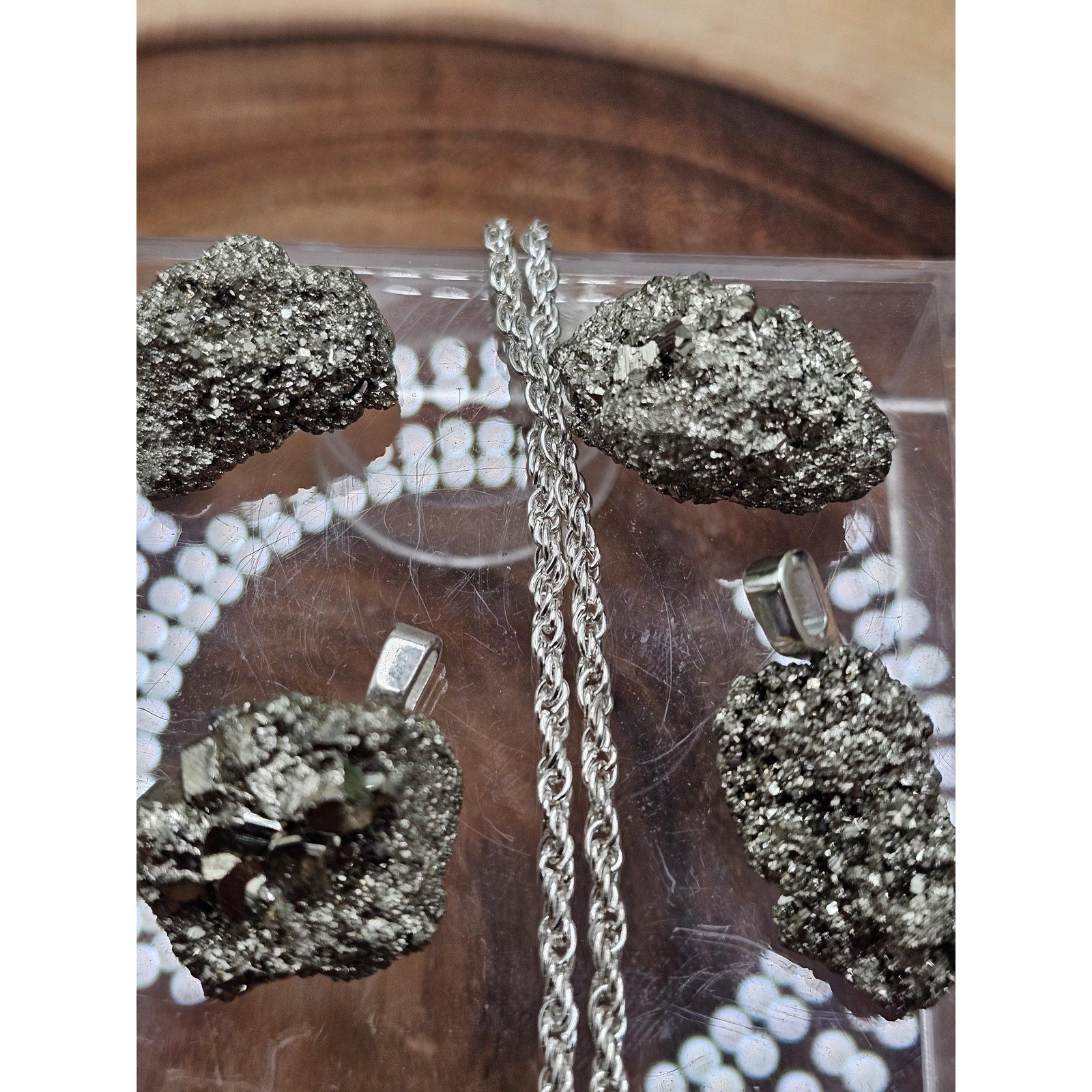 Golden Pyrite Pendant w/silver Chain by CrystalCloud Company
