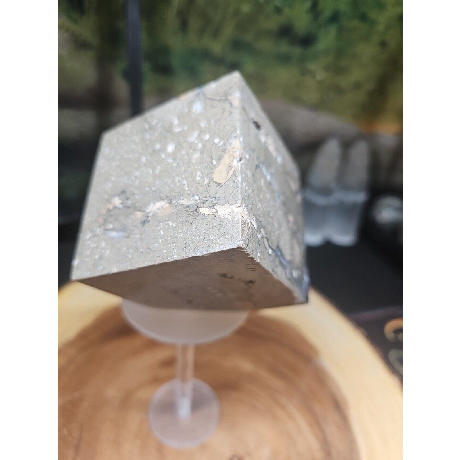 2.41LB 1Pcs Natural Ocean Jasper Onyx Quartz Crystal Geode Square Heptahedron by CrystalCloud Company