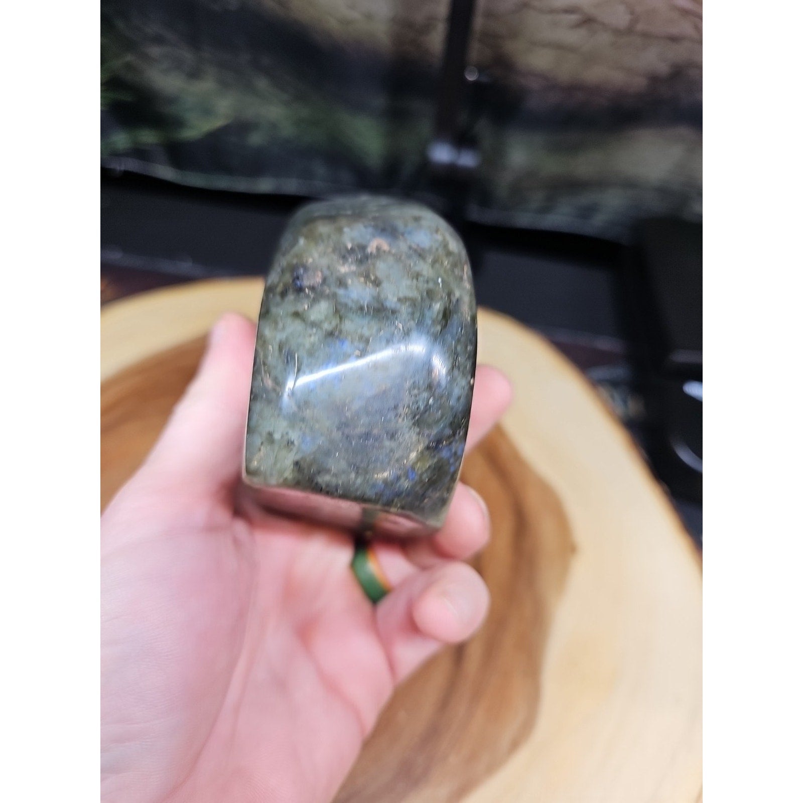 1.45LB 1Pcs Natural Rainbow Labradorite Crystal Spectrolite Stone by CrystalCloud Company