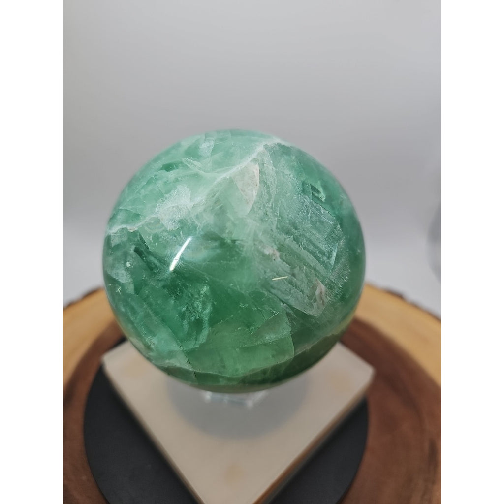 2.84Natural Rainbow Fluorite Quartz Crystal Sphere Ball Polished Healing by CrystalCloud Company