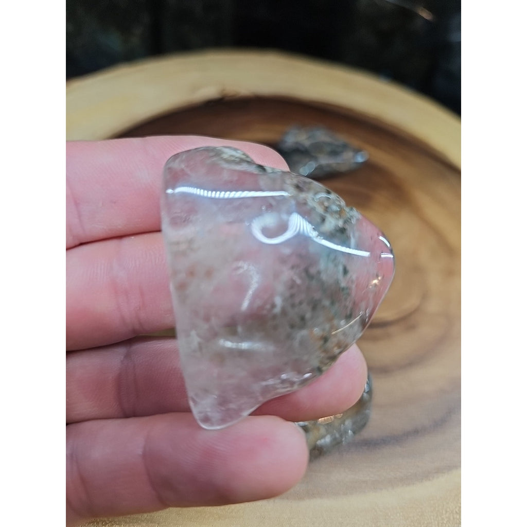 1Pcs XL Natural Phantom Ghost Clear Quartz Crystal Stone Tumble Brazil by CrystalCloud Company