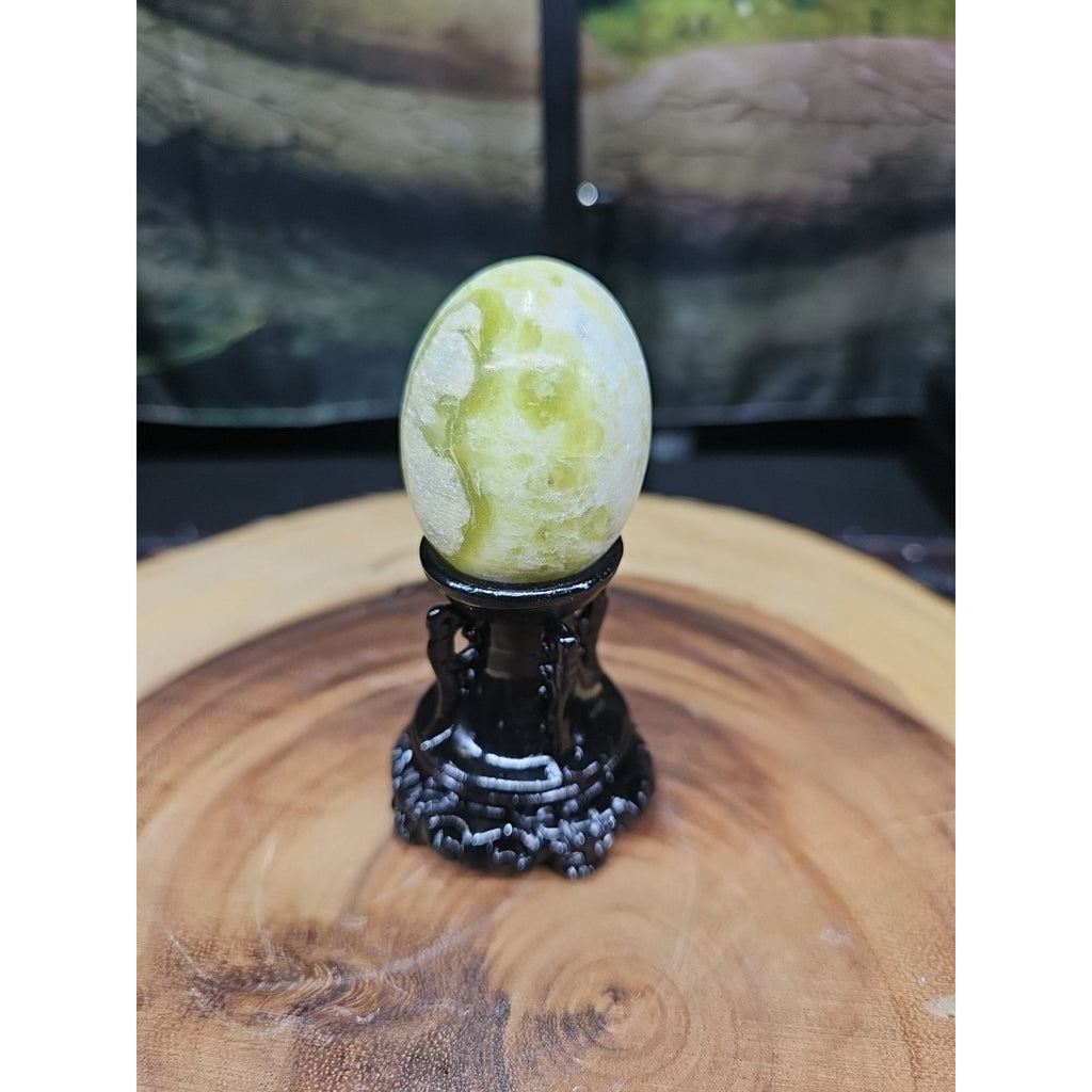 Natural Polished Lantian jade Quartz Crystal Egg Stone Specimen Healing - Stand by CrystalCloud Company