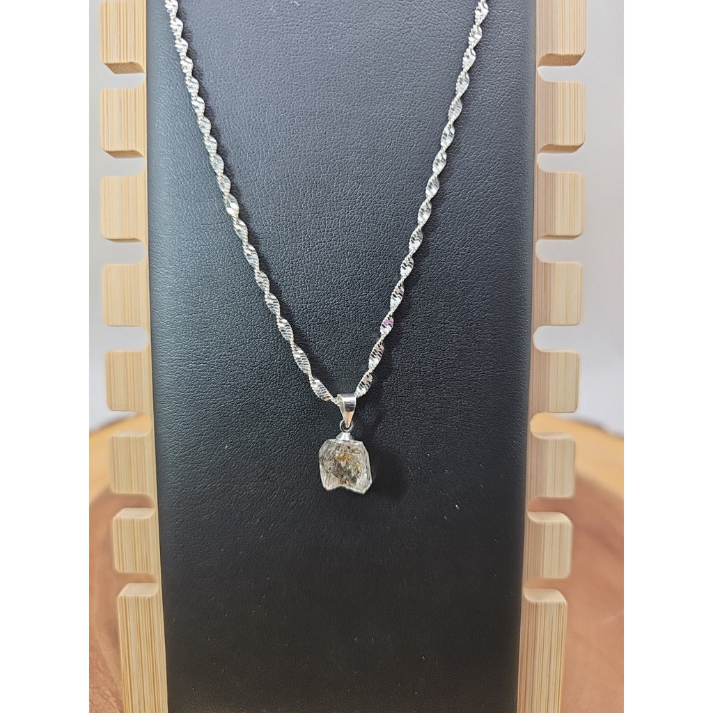 Herkimer diamond necklace W/sterling Silver 925 Chain 16in by CrystalCloud Company