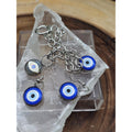 Evil eye bracelet and earrings by CrystalCloud Company