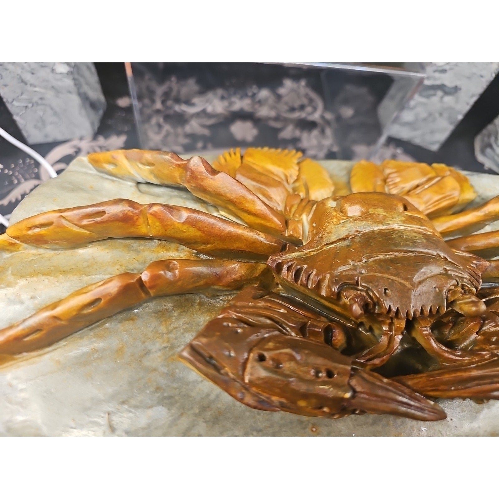 Mao Gong Shi Crab Skull - 7.9LB Hand-Carved Specimen | CrystalCloud Company by CrystalCloud Company
