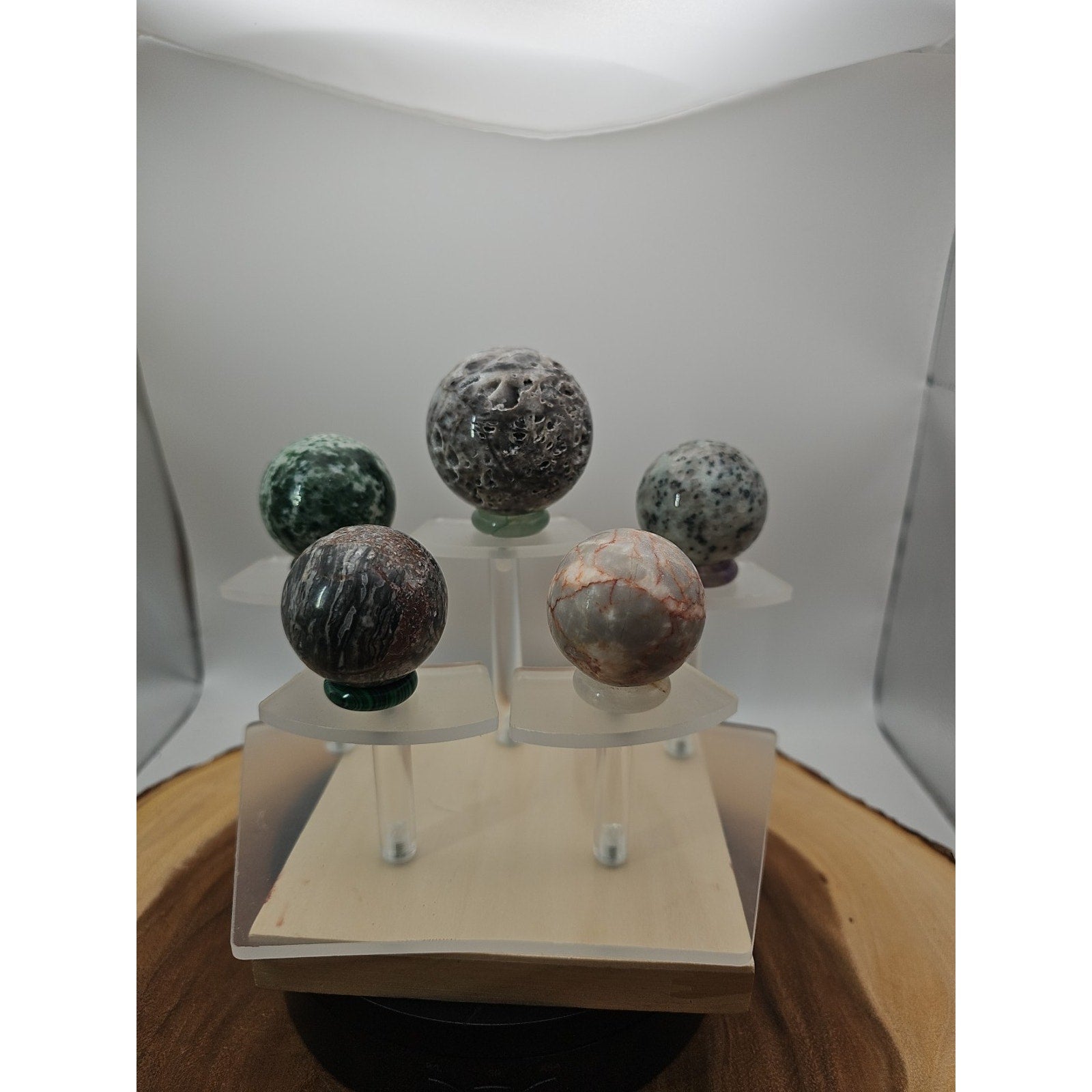 Ocean Jasper Sphere W/stand by CrystalCloud Company