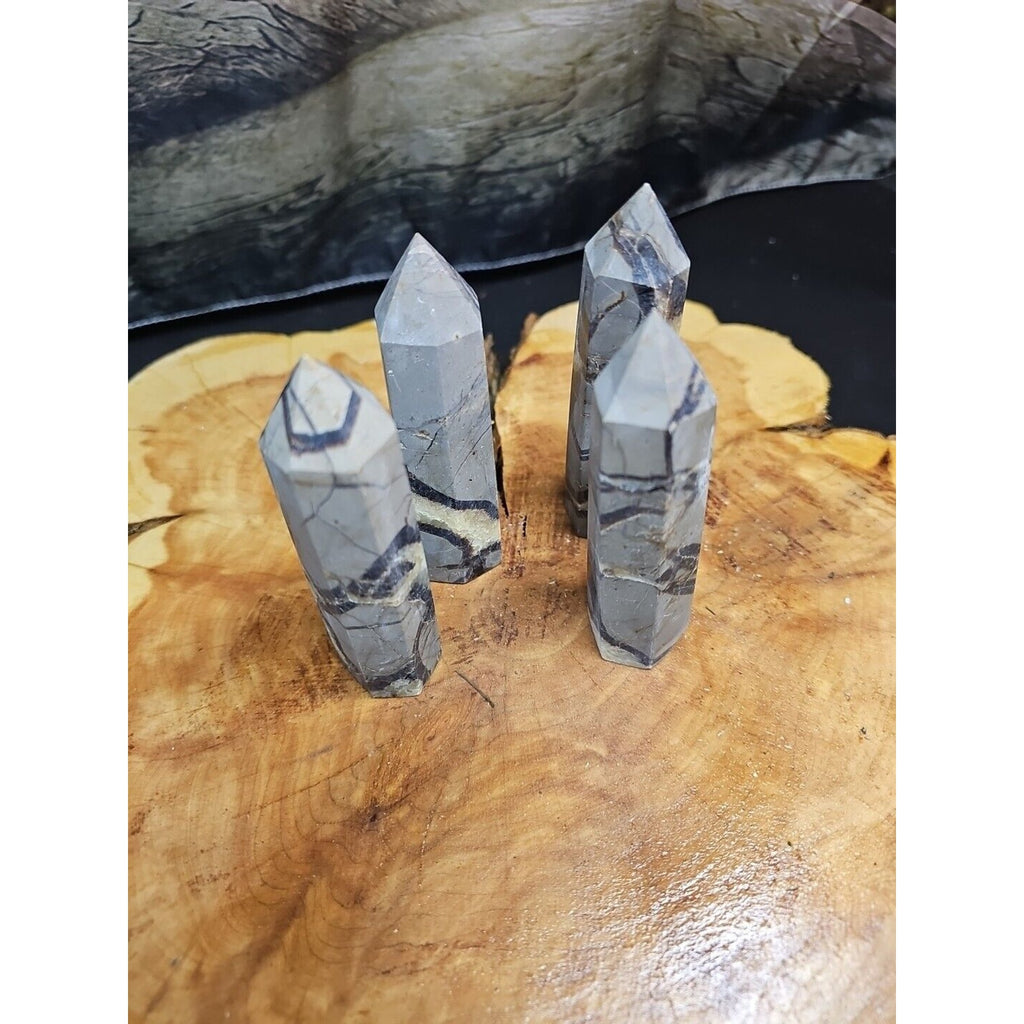 Dragon Septarian Geode Cluster Set — 1 lb, 4 Pieces from Madagascar | CrystalCloud Company by CrystalCloud Company