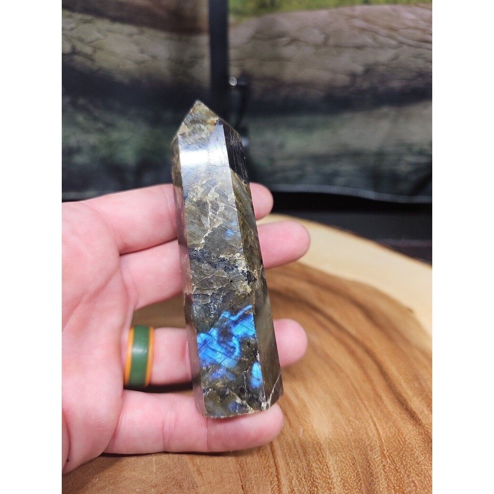 Labradorite Tower 4in 143gr by CrystalCloud Company
