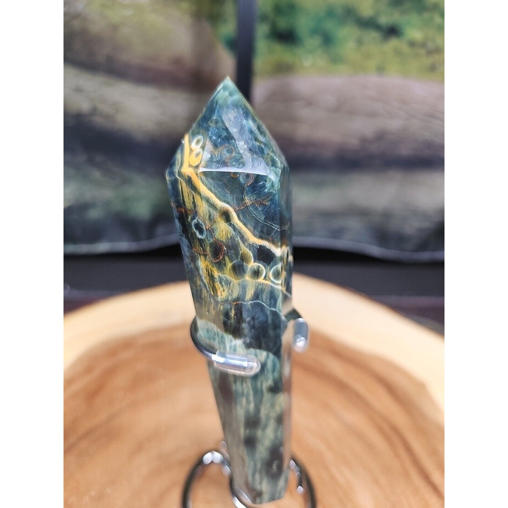 Moss Agate Generator W/Stand 220grams by CrystalCloud Company