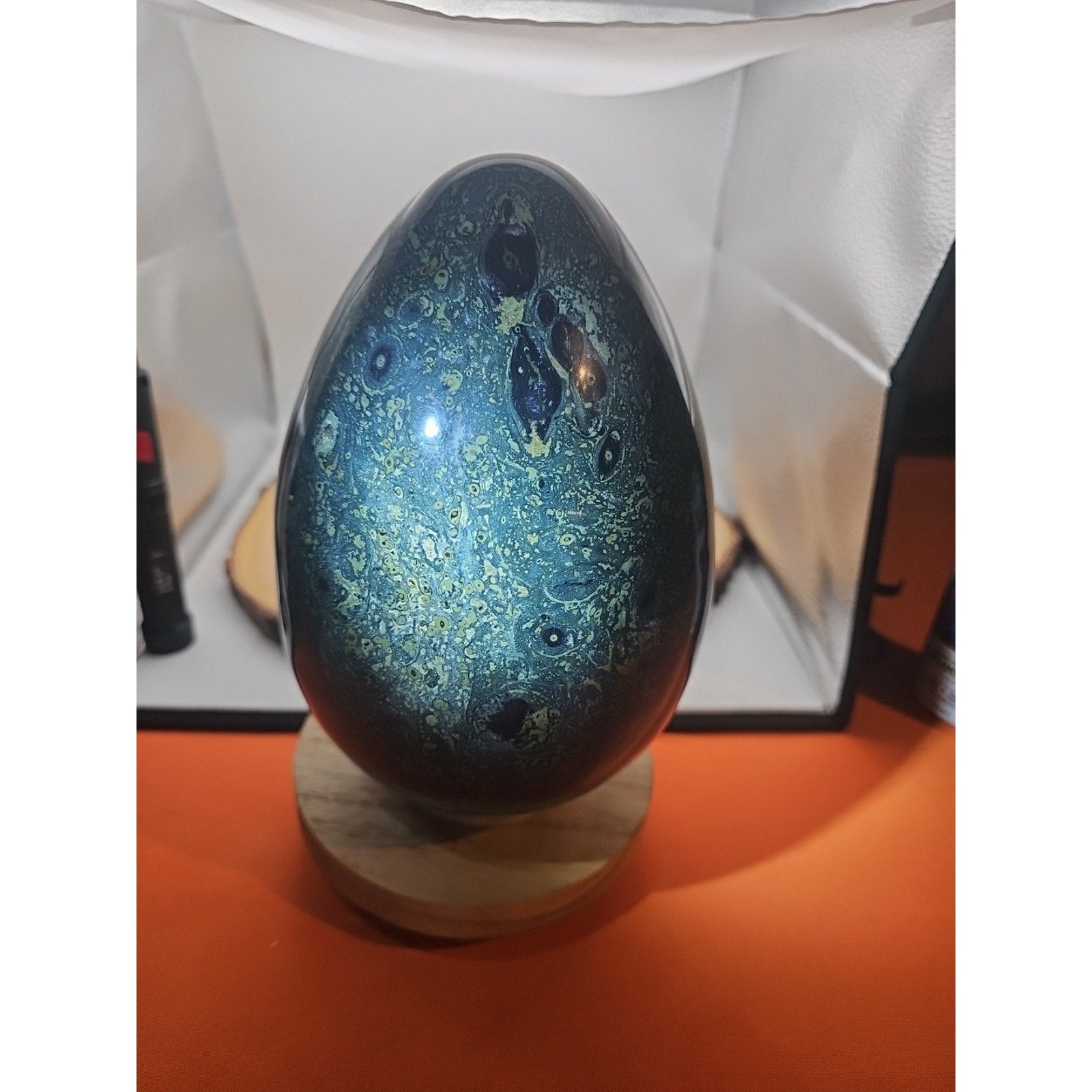 15.2LB Natural Kambaba Jasper Quartz Crystal With Jade Ring Stand by CrystalCloud Company