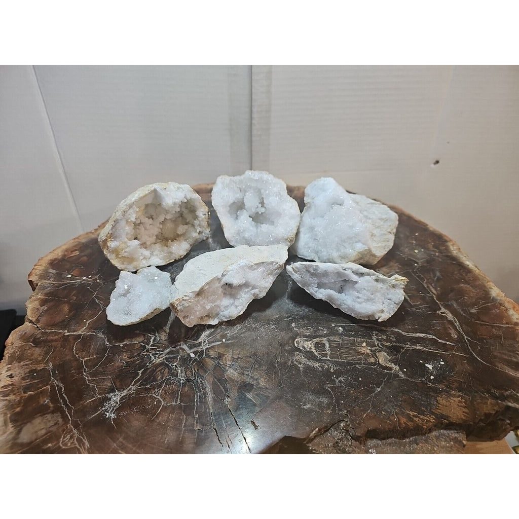 6pcs 2.72lbs Lot Geode Crystal Moroccan Quartz by CrystalCloud Company