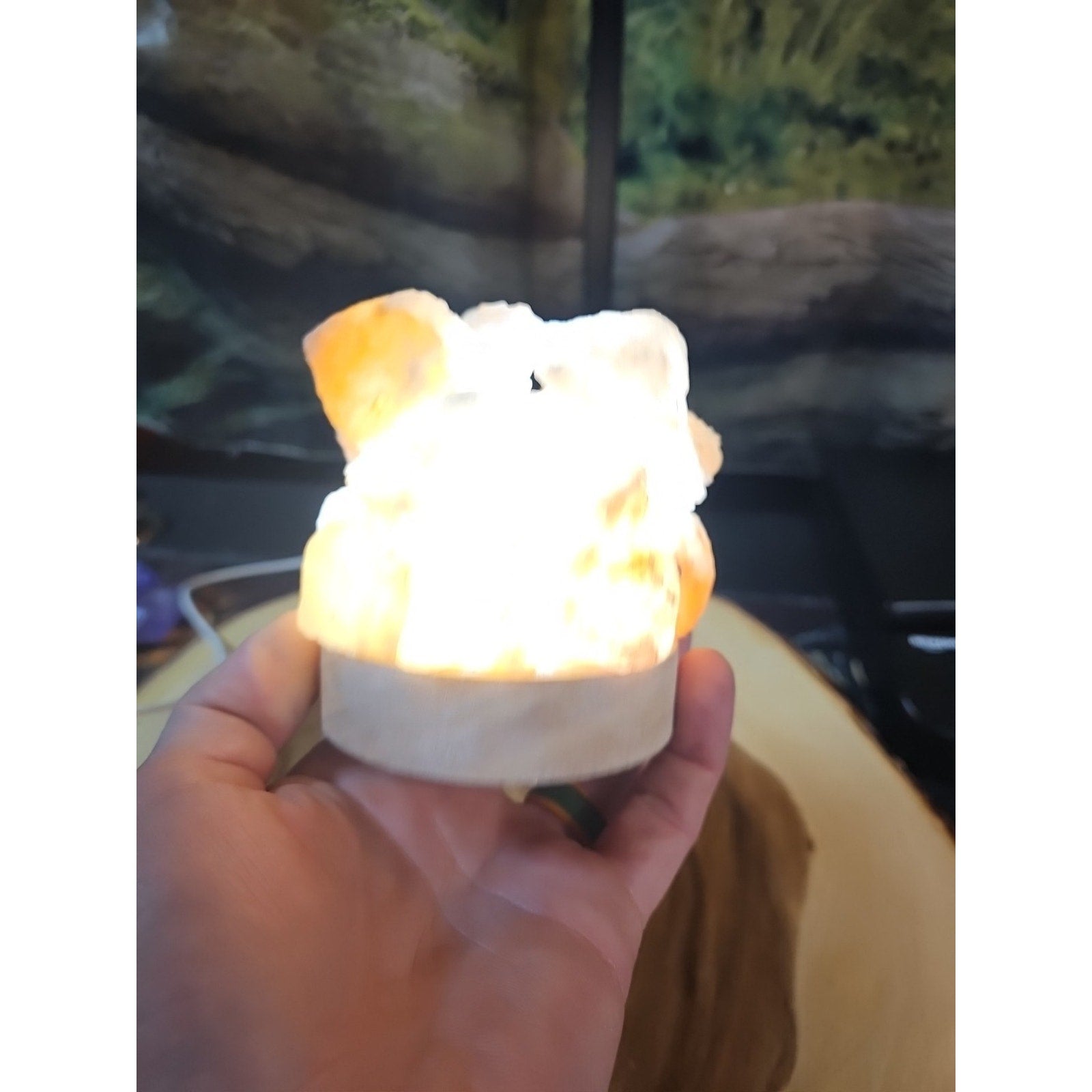 Himalayan sea salt lamp Handmade by CrystalCloud Company