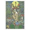 3D Dream Love Tapestry (Feminine Skeleton in Mushroom Forest with Sun) by Sacred Crystals