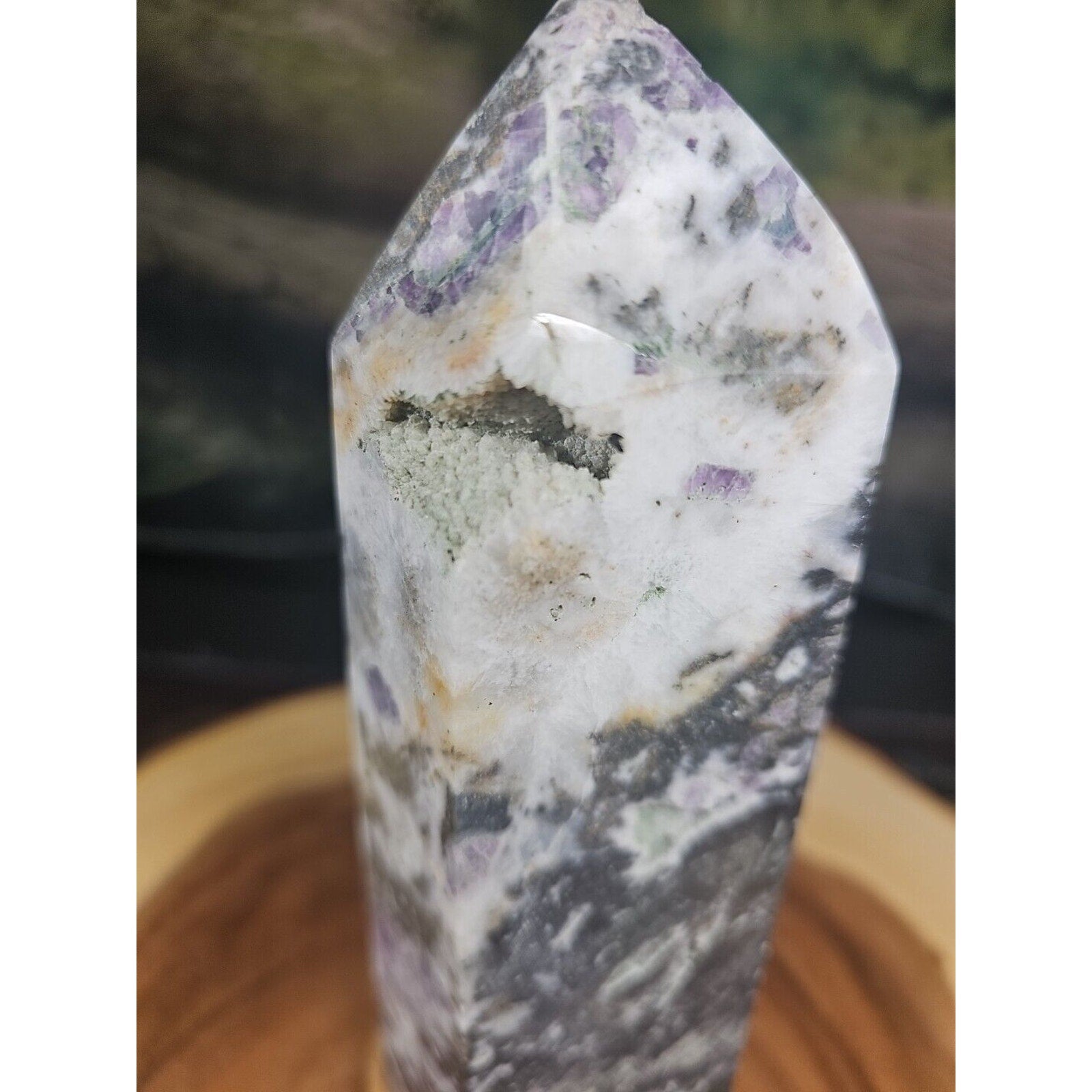 3.41LB 1Pcs Natural Rainbow Fluorite Quartz Crystal Point Tower Polished Healing by CrystalCloud Company