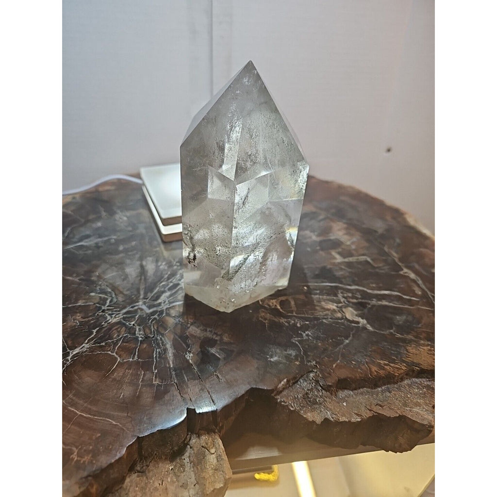 2.7LB Natural Green Ghost Phantom Quartz Crystal Obelisk Wand Point Healing. by CrystalCloud Company