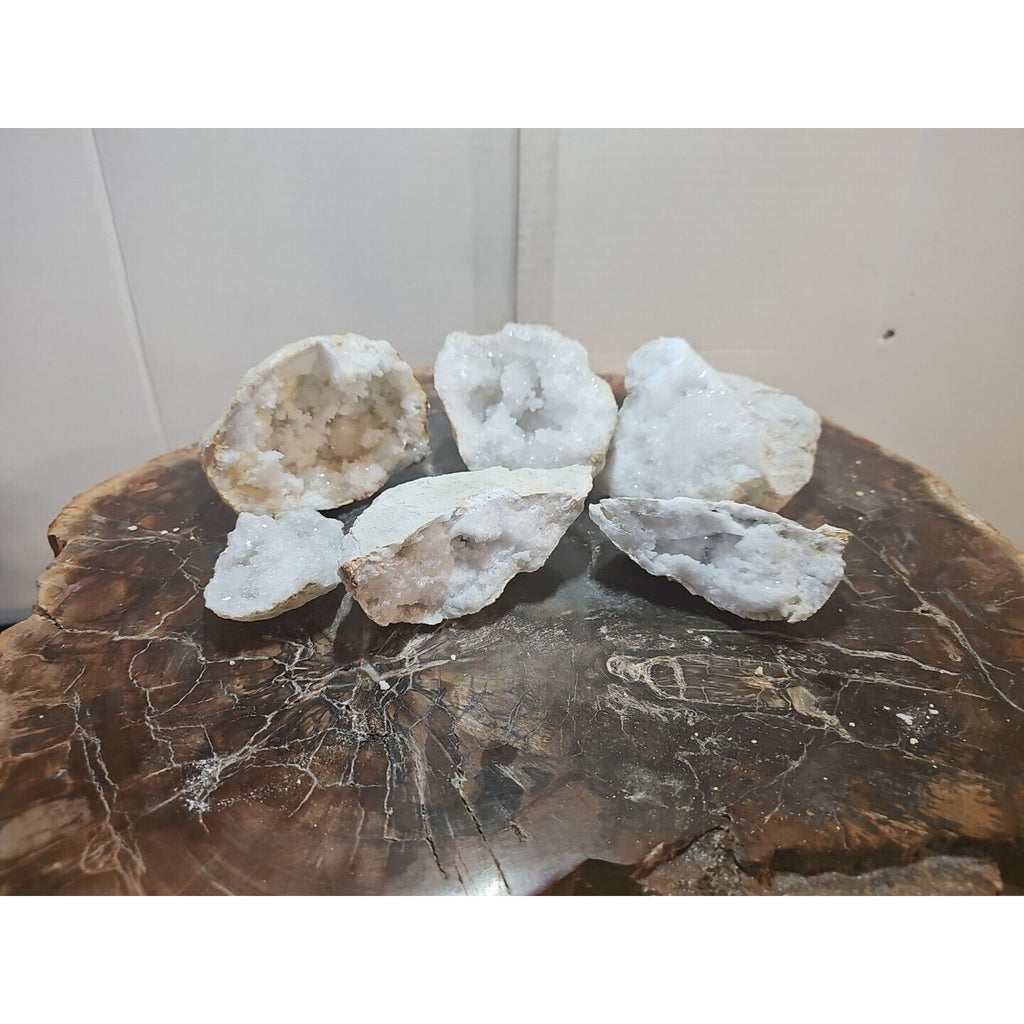 6pcs 2.72lbs Lot Geode Crystal Moroccan Quartz by CrystalCloud Company