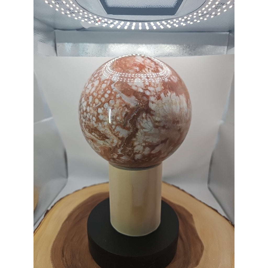 Natural Chocolate Agate Sphere - Grounding Madagascar Gem | 10.42LB by CrystalCloud Company