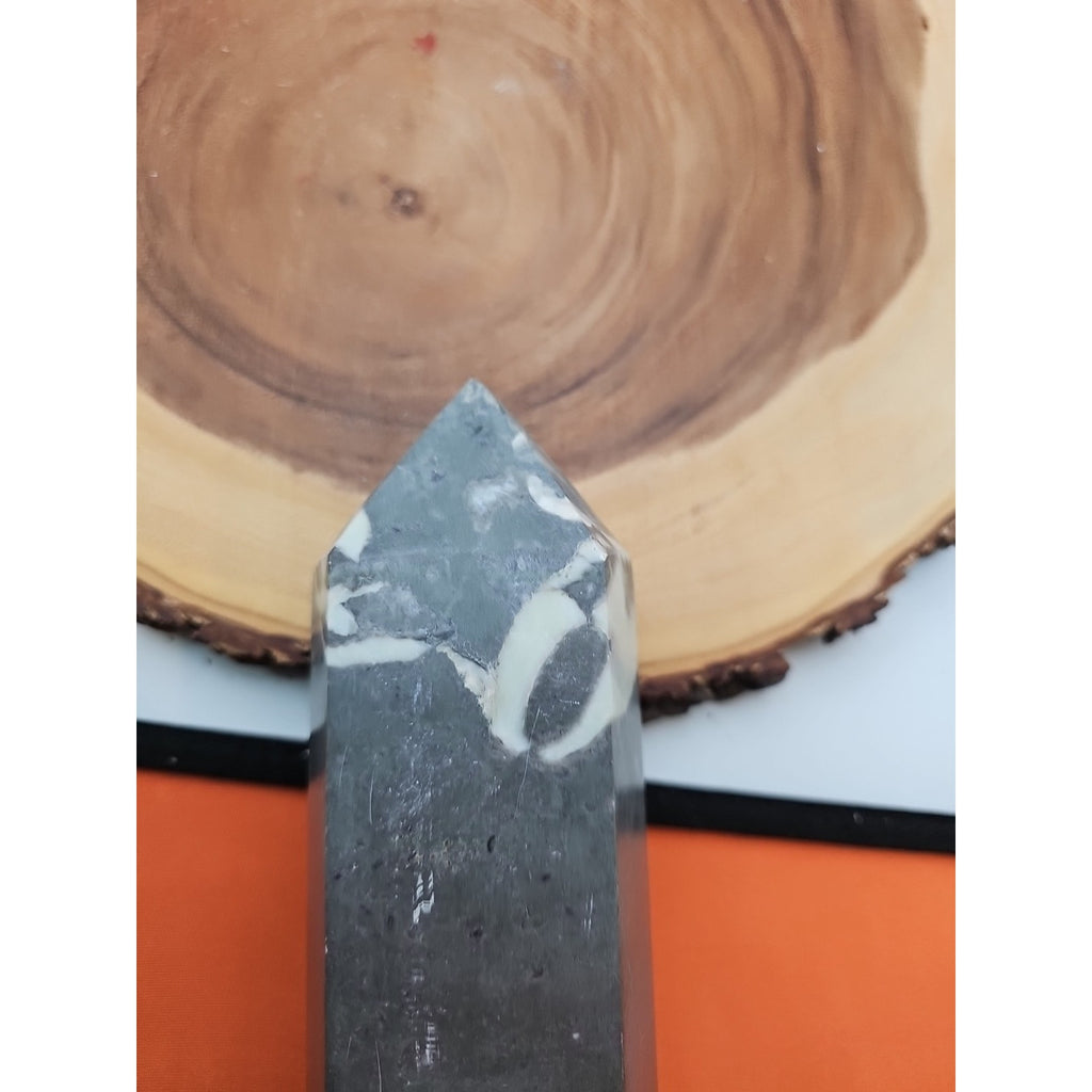 3.14lb 1000 Eye Jasper Quartz Tower 9in Tall Has Chip On Top by CrystalCloud Company