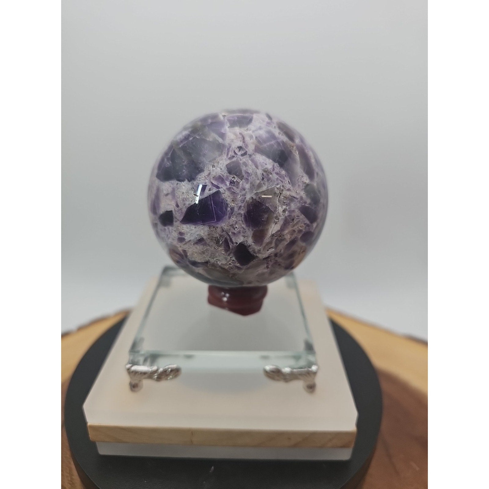Madagascar Amethyst Crystal Sphere — 373g, 61mm, Collector's Piece | CrystalCloud Company by CrystalCloud Company
