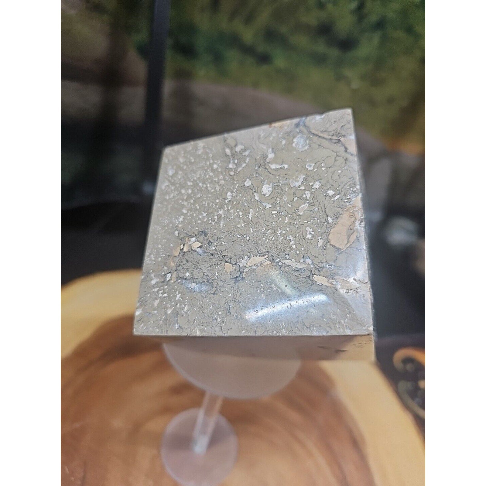 2.41LB 1Pcs Natural Ocean Jasper Onyx Quartz Crystal Geode Square Heptahedron by CrystalCloud Company