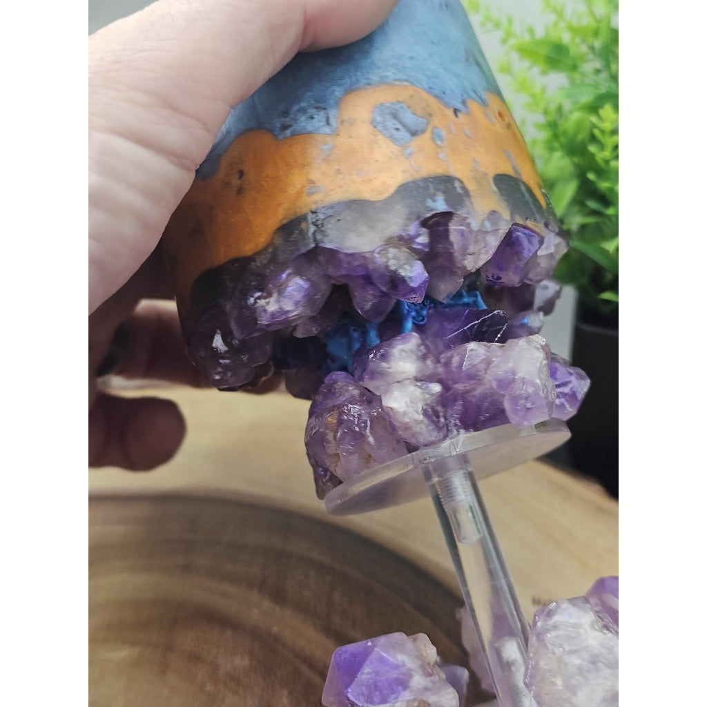 Jewelry Cup made of resin and amethyst from Brazil by CrystalCloud Company