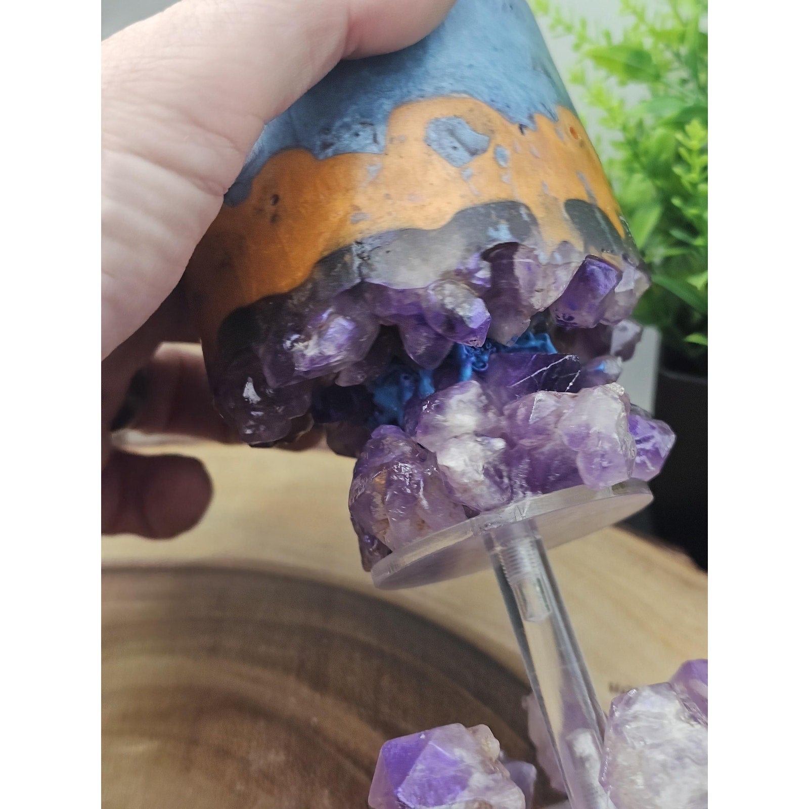 Jewelry Cup made of resin and amethyst from Brazil by CrystalCloud Company