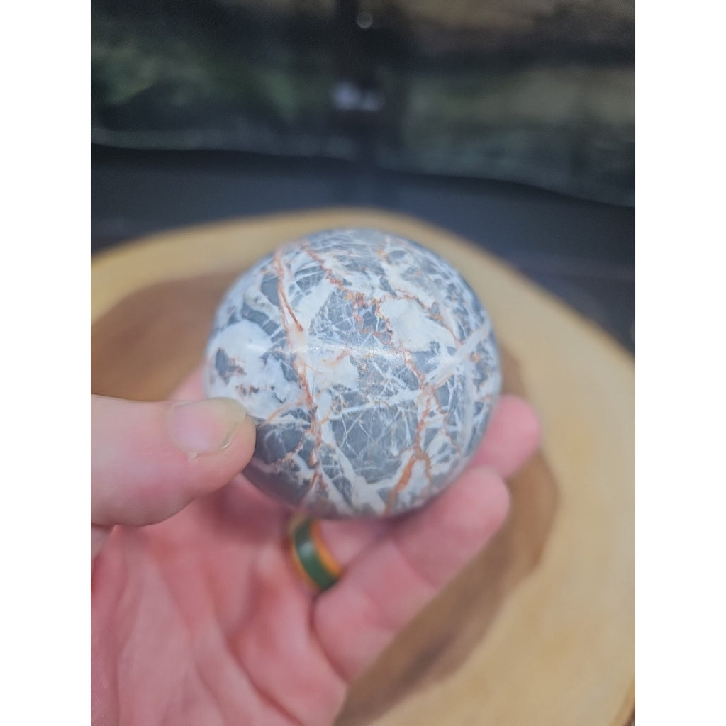 Natural Quartz Crystal Jasper Sphere Ball Polished 50-60mm &stand by CrystalCloud Company