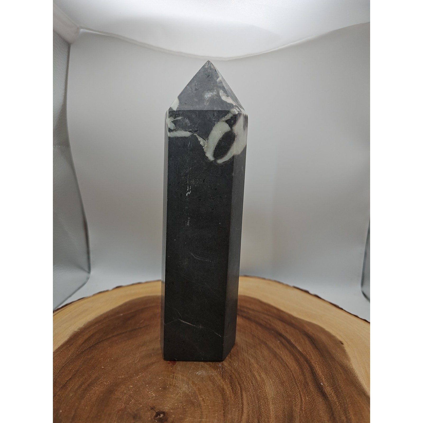 3.14lb 1000 Eye Jasper Quartz Tower 9in Tall Has Chip On Top by CrystalCloud Company