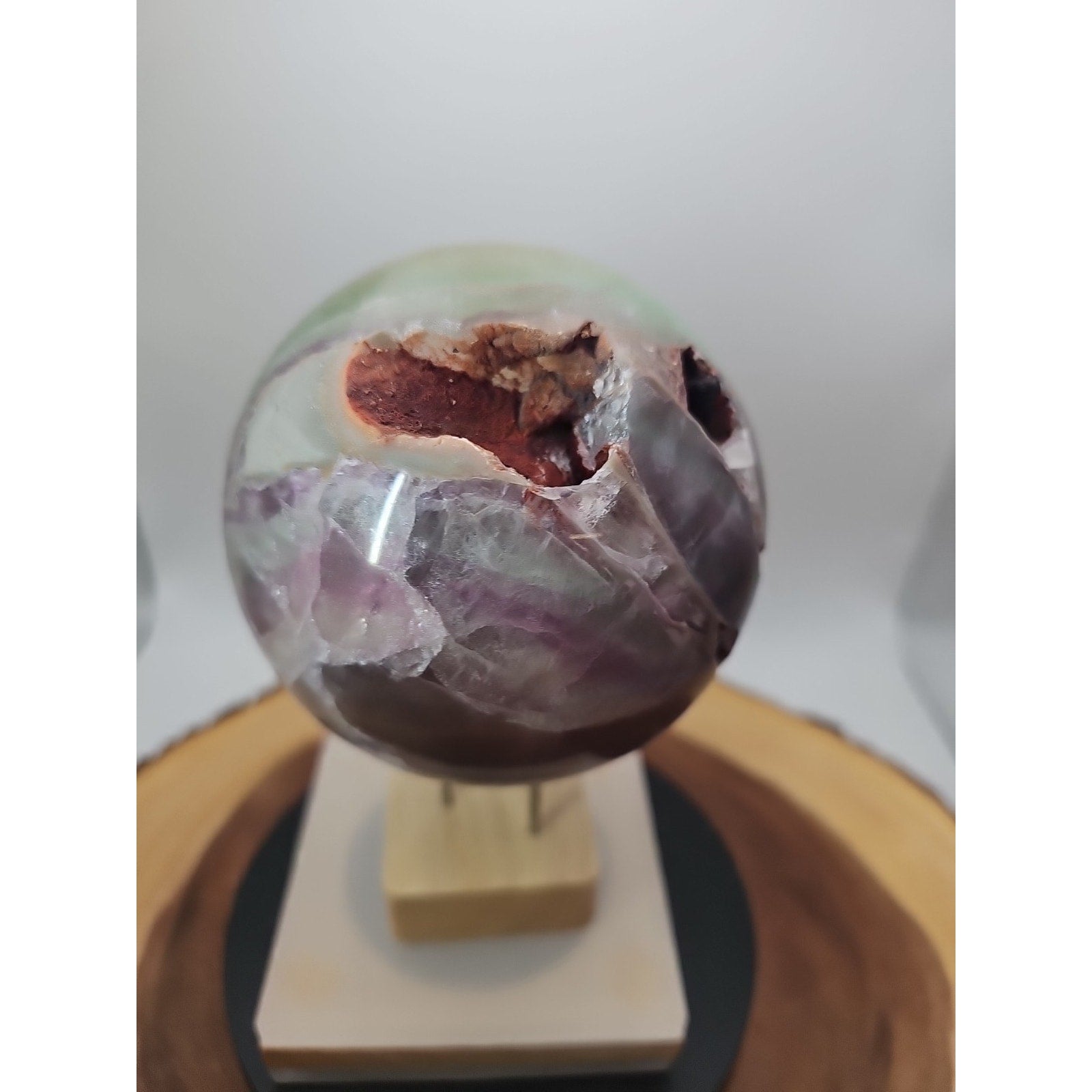 Rainbow Fluorite Quartz Crystal Sphere - Polished Healing by CrystalCloud Company