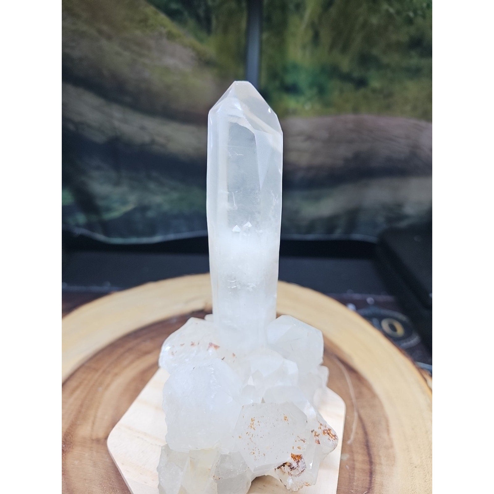 1.28LB Natural Clear White Quartz Crystal Cluster Energy Healing Specimen by CrystalCloud Company