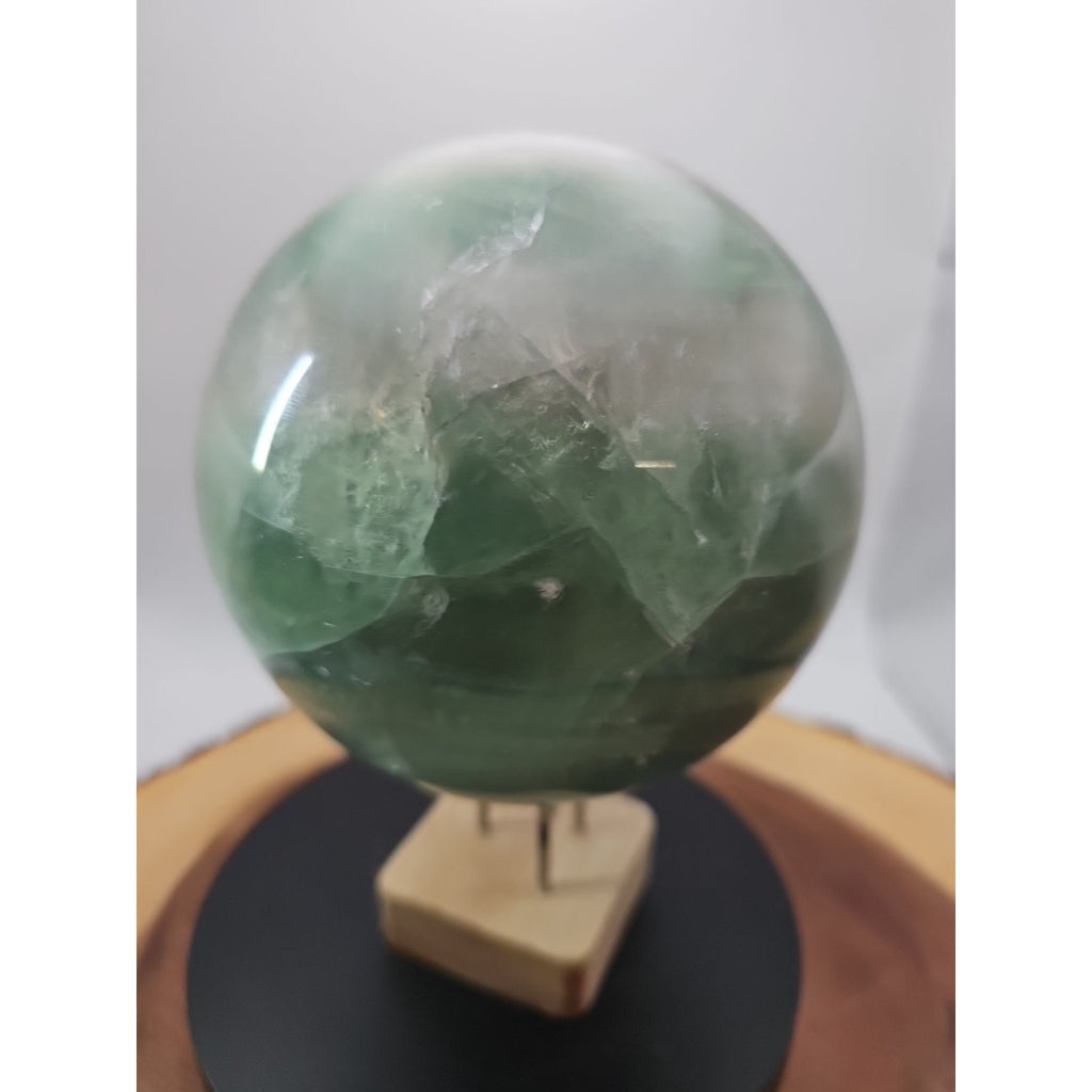 Large Natural Green Fluorite Quartz Crystal Sphere — 5.43 lbs, Madagascar | CrystalCloud Company by CrystalCloud Company