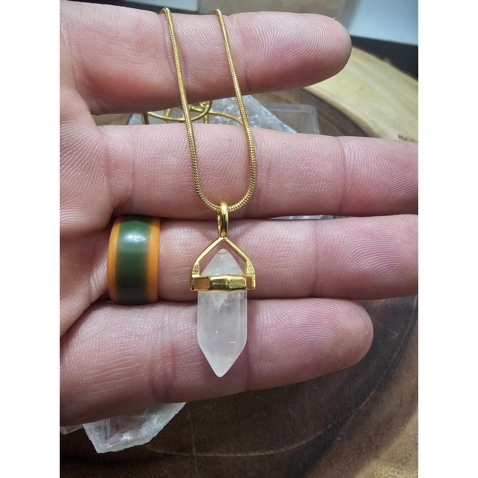 Quartz Crystal double points small and dainty little gems for a elegant look at me by CrystalCloud Company