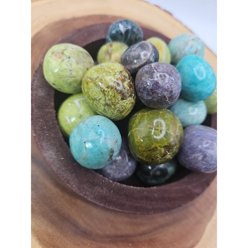 Ocean Jasper Spheres Display Bowl — 2 lbs of Polished Stones | CrystalCloud Company by CrystalCloud Company