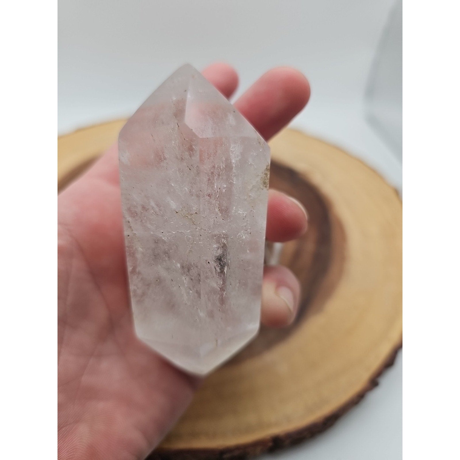 Quartz Crystal Point .49lb With Stand by CrystalCloud Company
