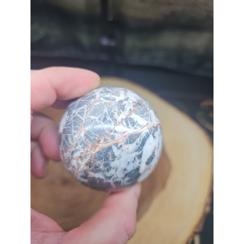 Natural Quartz Crystal Jasper Sphere Ball Polished 50-60mm &stand by CrystalCloud Company