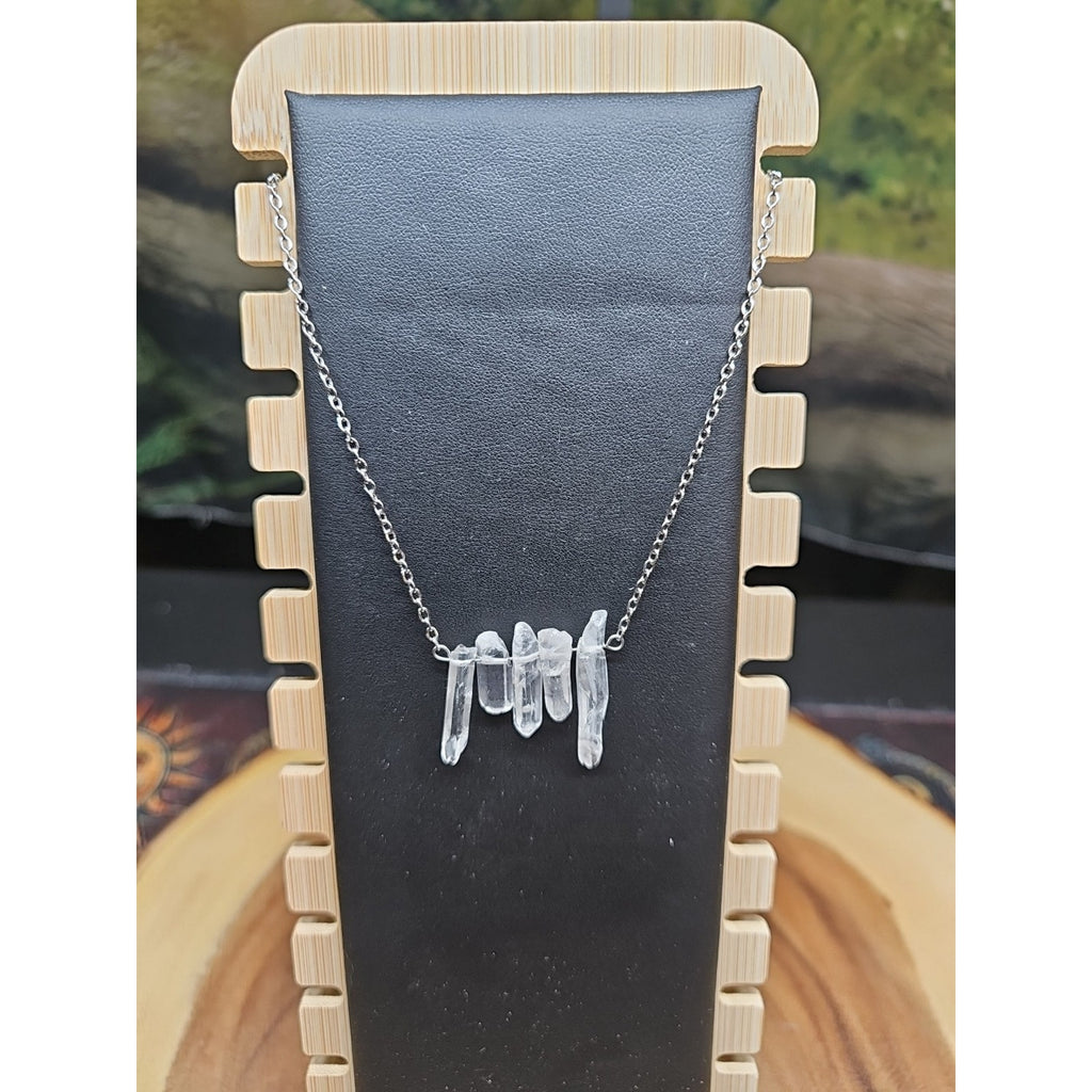 Quartz Crystal Necklace 16in Chain by CrystalCloud Company