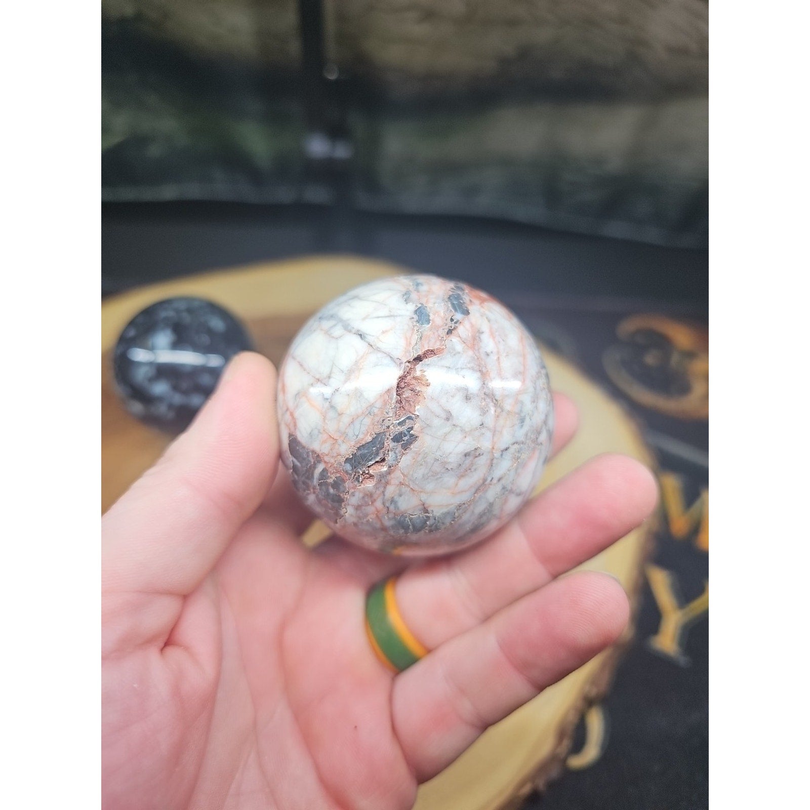 2Pcs A Set Of Natural Quartz Crystal Jasper Sphere Ball Polished 50-60mm &stand by CrystalCloud Company