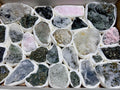 Bolivian Minerals Crystal Mixed Collection (Large 15x10 Inch Flat) Pyrite Sphalerite Galena Quartz Pink Mangano Calcite by Amazing Crystals