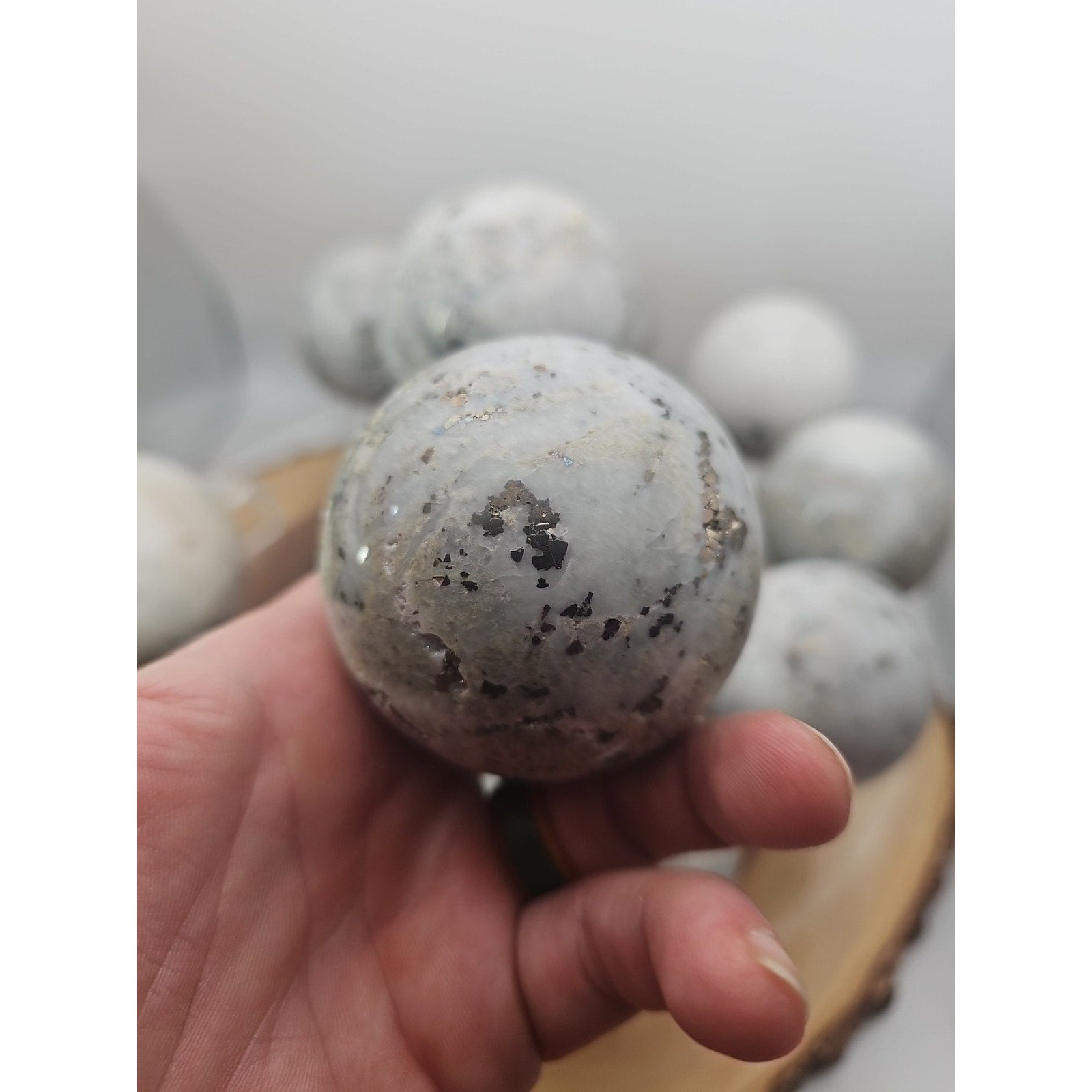1 Each Natural Golden Pyrite & Jasper Crystal Sphere Ball Polished 55mm + by CrystalCloud Company
