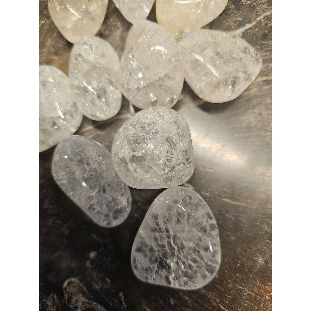 5 Pack Crackel Quartz Tumbled Stones: by CrystalCloud Company