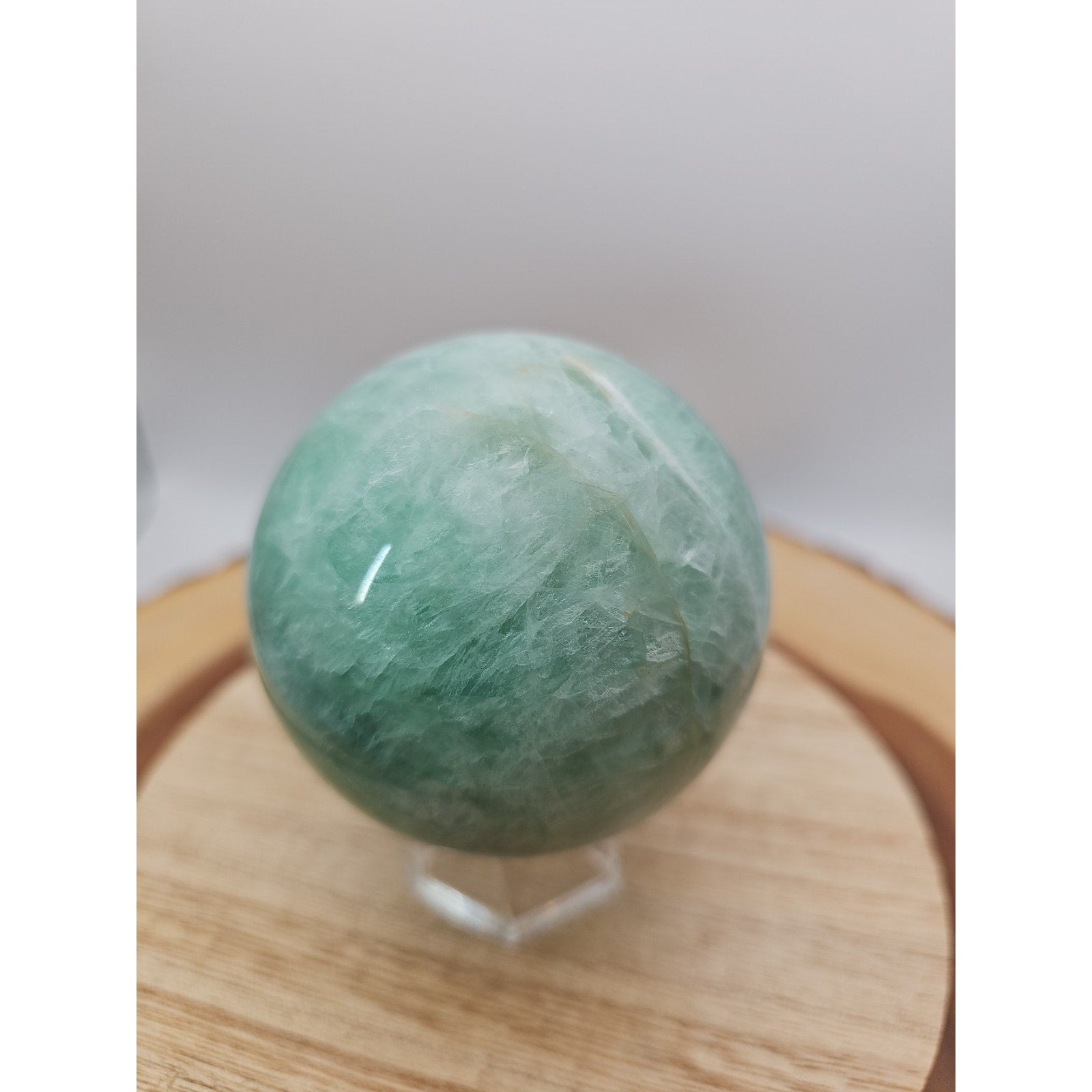 1.43lb Natural Rainbow Fluorite Quartz Crystal Sphere Ball Polished by CrystalCloud Company