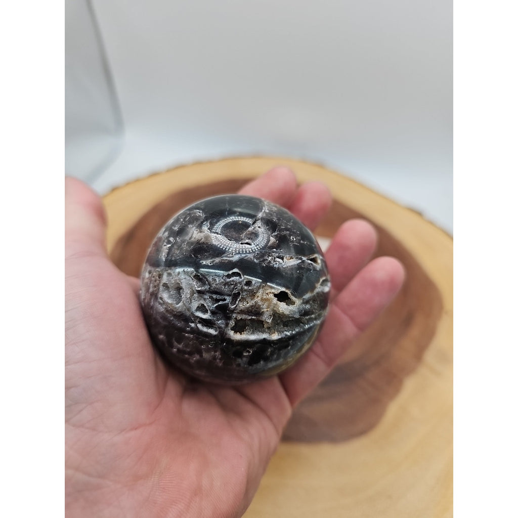Ocean Jasper Crystal Sphere — 63mm with Display Stand | CrystalCloud Company by CrystalCloud Company