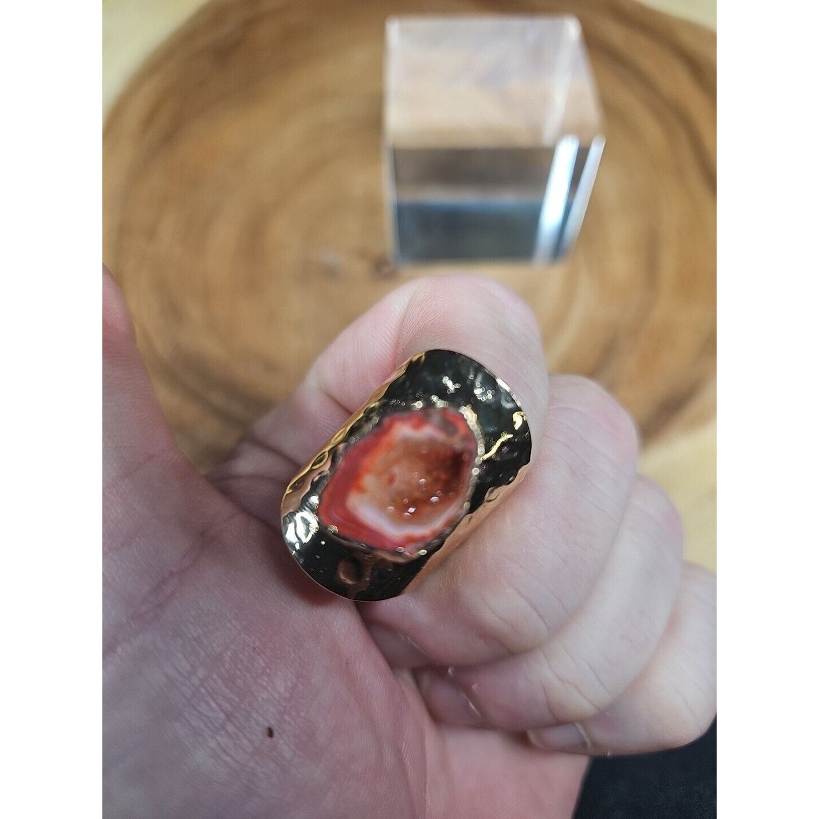 Agate Adjustable Ring by CrystalCloud Company