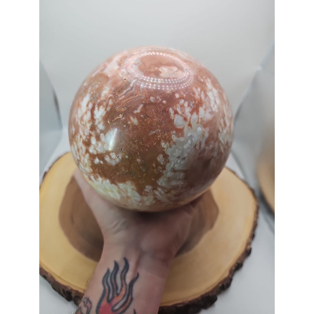 Natural Chocolate Agate Sphere - Grounding Madagascar Gem | 10.42LB by CrystalCloud Company