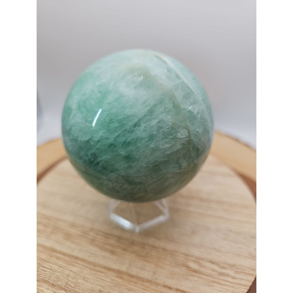 1.43lb Natural Rainbow Fluorite Quartz Crystal Sphere Ball Polished by CrystalCloud Company